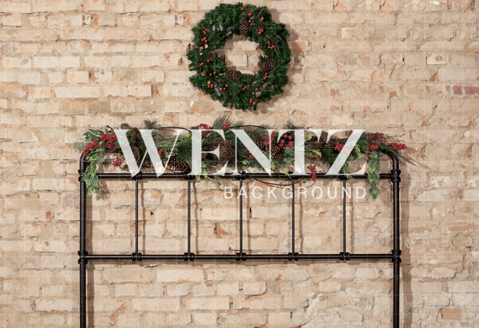 Fabric Photography Background Headboard Christmas Bed  / Backdrop 1961