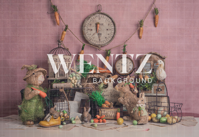 Fabric Photography Background Easter Vintage / Backdrop 2417