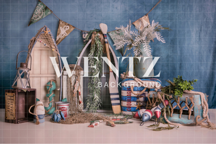 Fabric Photography Background Fisherman / Backdrop 2424