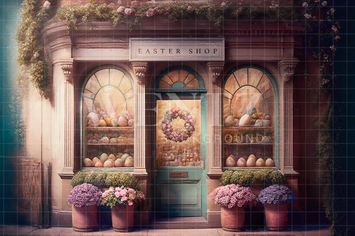 Fabric Photography Background Easter Shop / Backdrop 2577