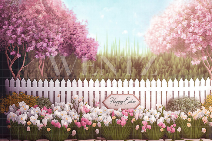 Fabric Photography Background Easter Garden / Backdrop 2583