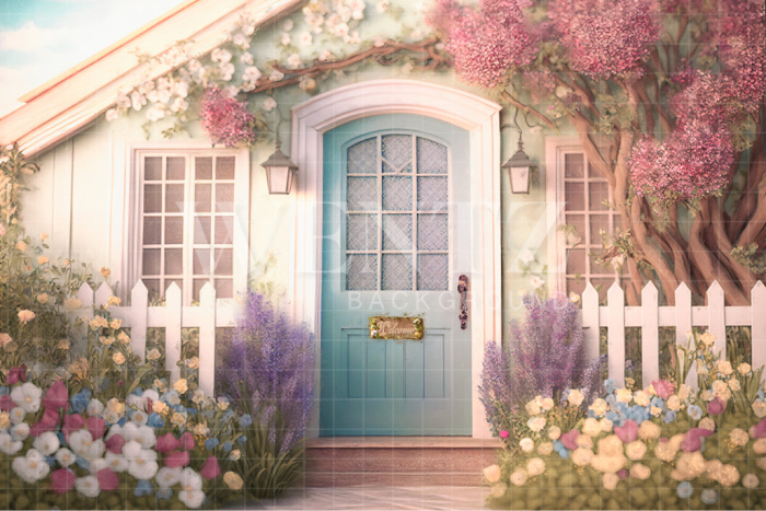 Fabric Photography Background Candy House / Backdrop 2595