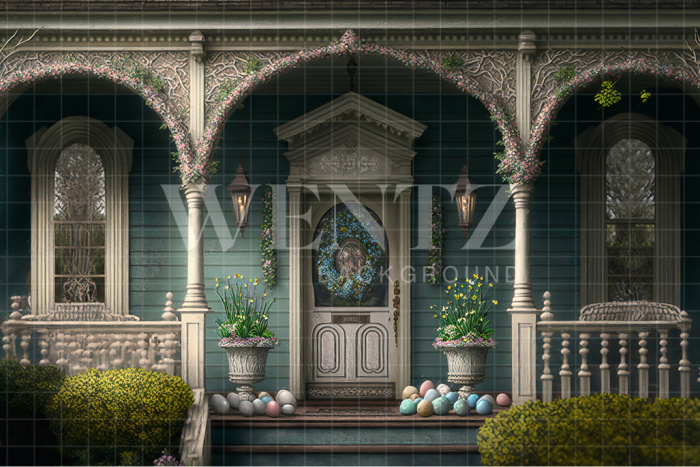 Fabric Photography Background Easter Balcony / Backdrop 2610