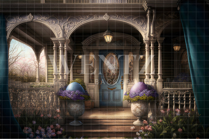 Fabric Photography Background Flowery Facade / Backdrop 2611