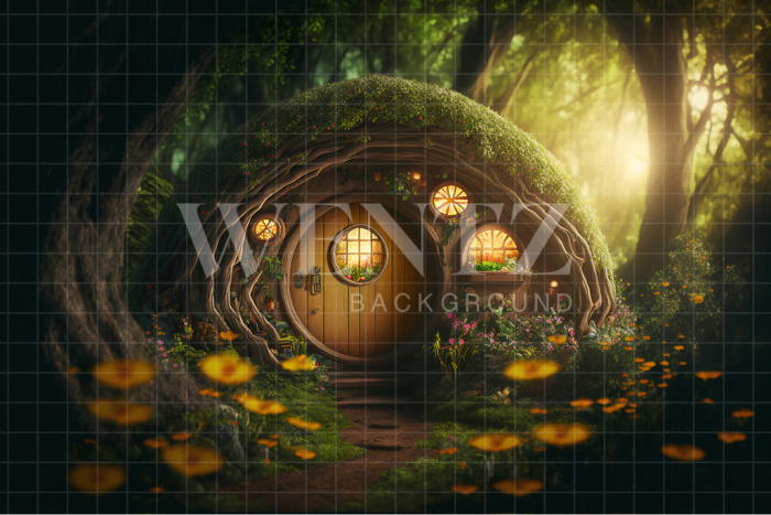 Fabric Photography Background House in the Grove / Backdrop 2616