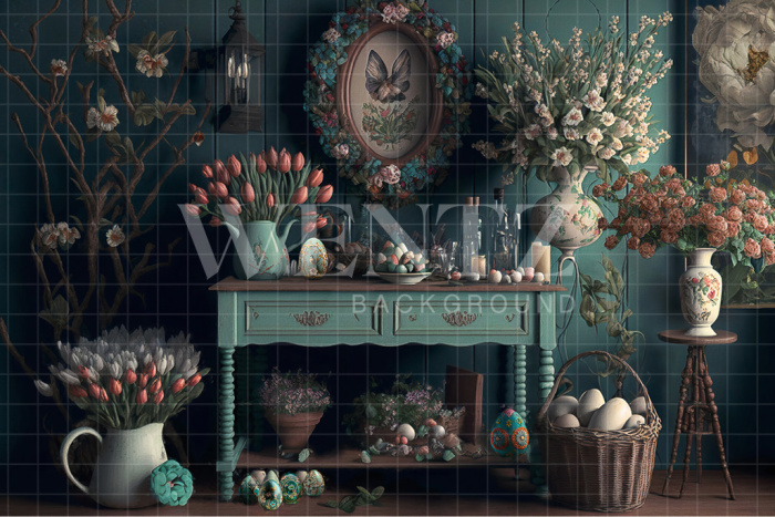 Fabric Photography Background Flowery Room / Backdrop 2627