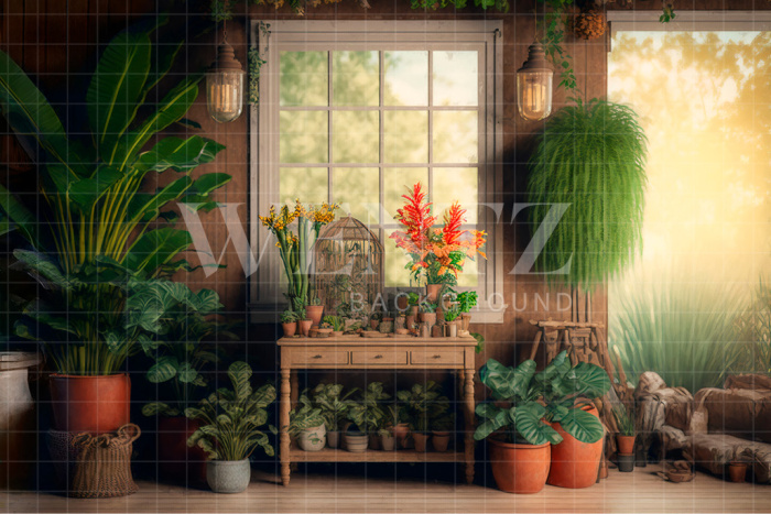 Fabric Photography Background Gardening Room / Backdrop 2631