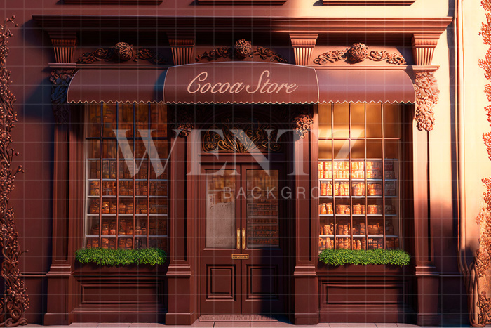 Fabric Photography Background Cocoa Store / Backdrop 2632