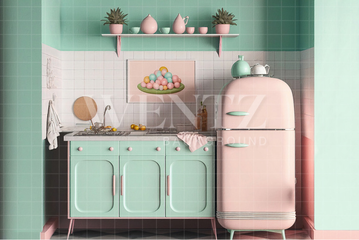 Fabric Photography Background Candy Kitchen / Backdrop 2635