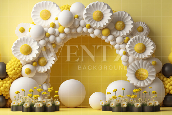 Fabric Photography Background Cake Smash Daisies / Backdrop 2645