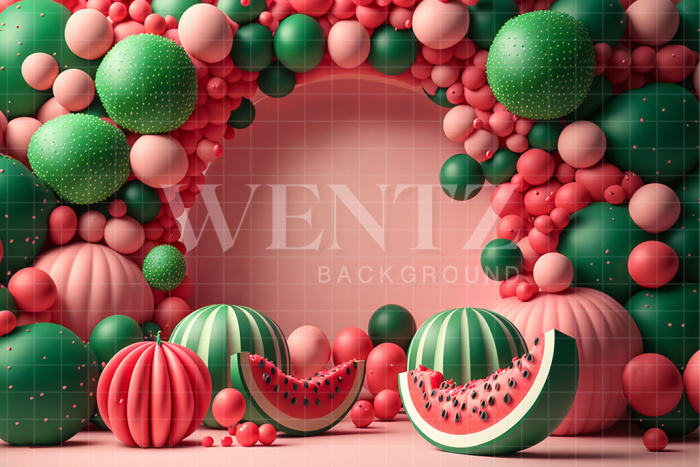 Fabric Photography Background Cake Smash Watermelons / Backdrop 2650