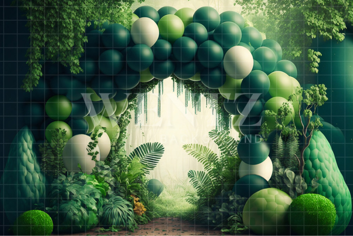 Fabric Photography Background Cake Smash Tropical Forest / Backdrop 2658