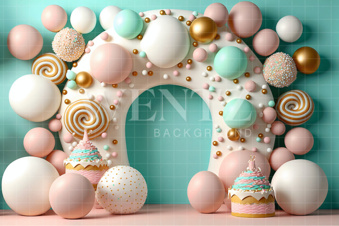 Fabric Photography Background Cake Candy Color Candies / Backdrop 2662