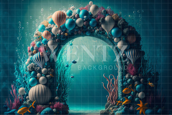 Fabric Photography Background Cake Smash Sea Bottom / Backdrop 2667