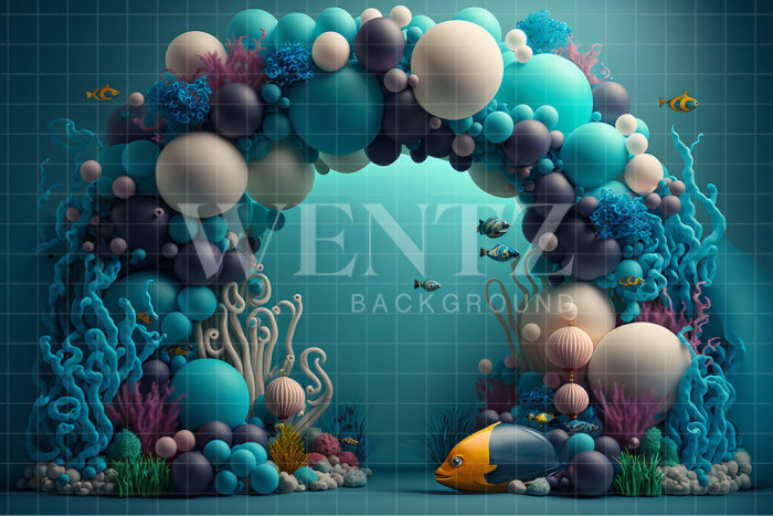 Fabric Photography Background Cake Smash Corals / Backdrop 2672