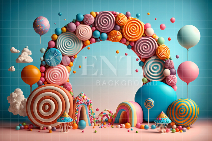 Fabric Photography Background Cake Smash Lollipops / Backdrop 2674