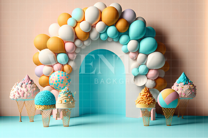 Fabric Photography Background Cake Smash Ice Cream / Backdrop 2675