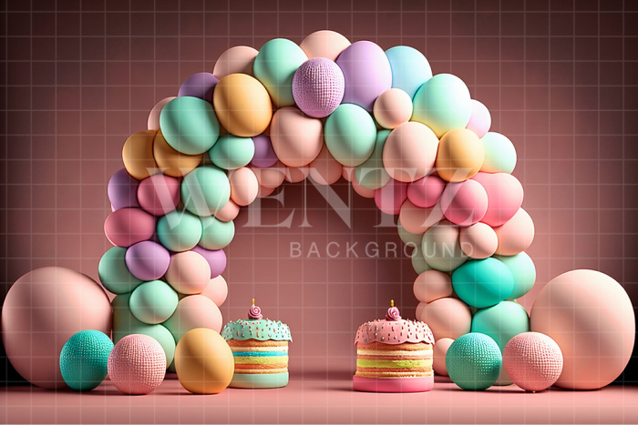 Fabric Photography Background Cake Smash Colored Candies / Backdrop 2677