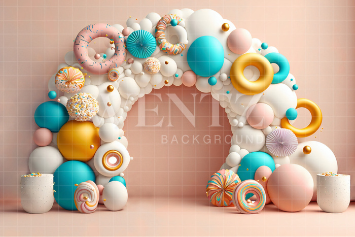 Fabric Photography Background Cake Smash Donuts / Backdrop 2681