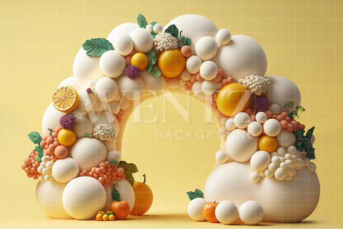 Fabric Photography Background Cake Smash Fruits / Backdrop 2686