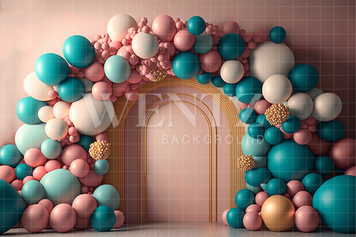 Fabric Photography Background Cake Smash Golden Arches / Backdrop 2690