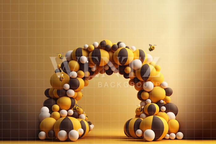 Fabric Photography Background Cake Smash Bee / Backdrop 2699