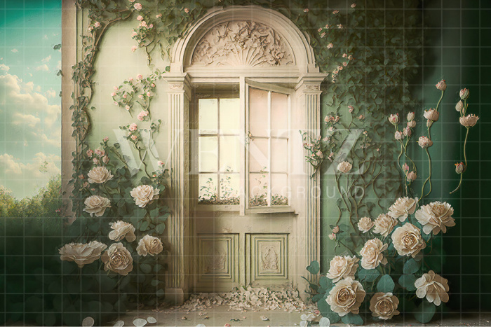 Fabric Photography Background Flowery Mother's Day Scenery / Backdrop 2710