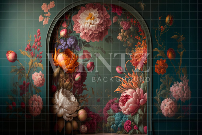 Fabric Photography Background Mother's Day Floral Scenery / Backdrop 2752