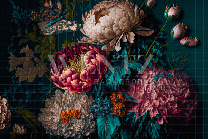 Fabric Photography Background Floral Fine Art / Backdrop 2786