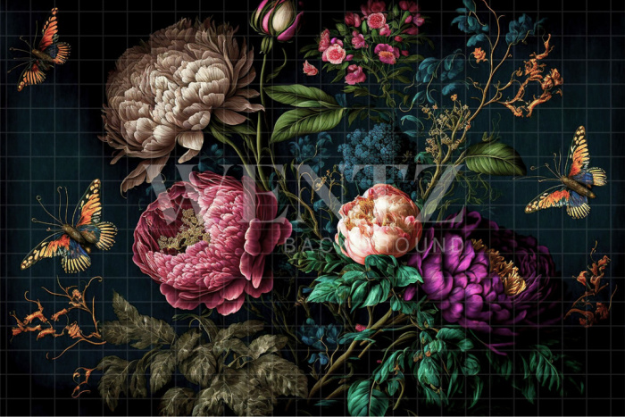 Fabric Photography Background Floral Fine Art / Backdrop 2787