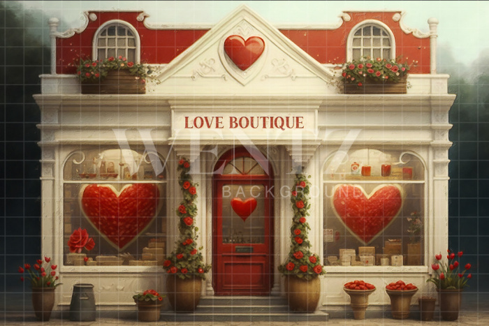 Fabric Photography Background Valentine's Day Love Boutique / Backdrop 2840