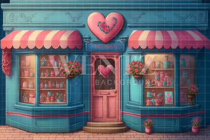 Fabric Photography Background Paris Bakery / Backdrop 2841