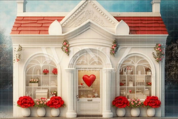 Fabric Photography Background Valentine's Shop / Backdrop 2842