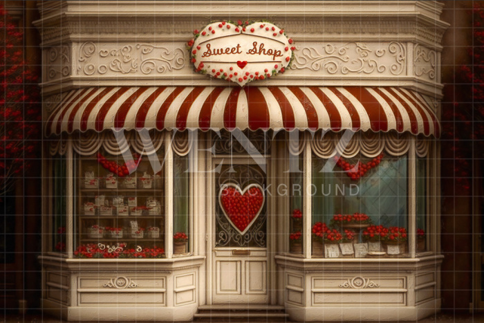 Fabric Photography Background Sweet Shop / Backdrop 2843