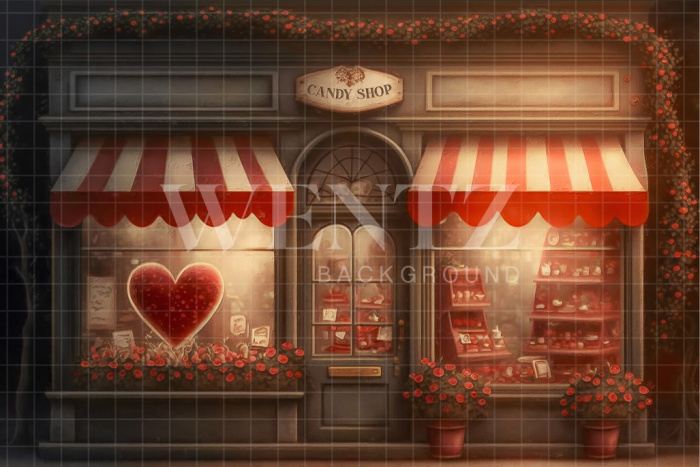 Fabric Photography Background Sweet Shop / Backdrop 2844