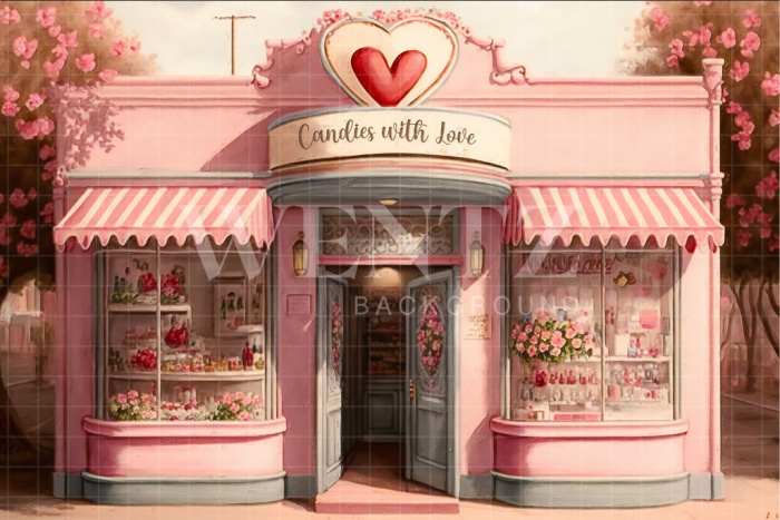 Fabric Photography Background Pink Sweetshop / Backdrop 2845