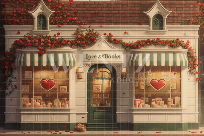 Fabric Photography Background Flower Bookshop / Backdrop 2847