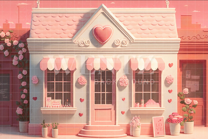 Fabric Photography Background Store with Flowers / Backdrop 2848