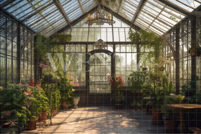 Fabric Photography Background Flower Greenhouse / Backdrop 3123