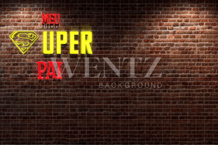 Fabric Photography Background Super Dad / Backdrop 3234