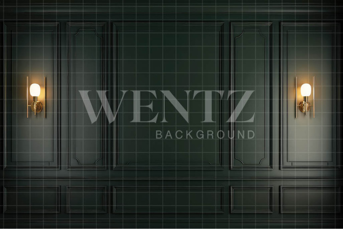 Fabric Photography Background Green Boiserie / Backdrop 3254