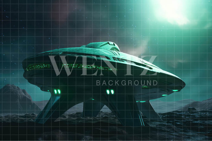 Fabric Photography Background Spaceship / Backdrop 3269