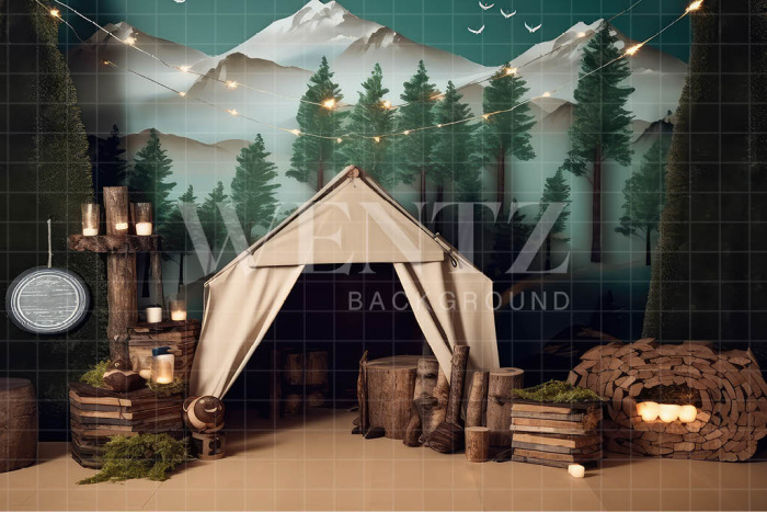 Fabric Photography Background Camping / Backdrop 3276