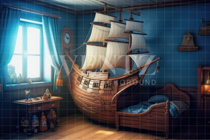 Fabric Photography Background Sailor's Room / Backdrop 3278
