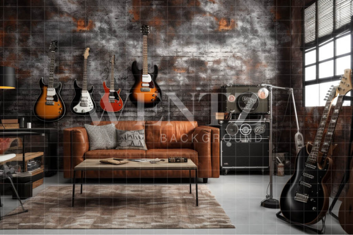 Fabric Photography Background Rock 'n Roll Room / Backdrop 3305