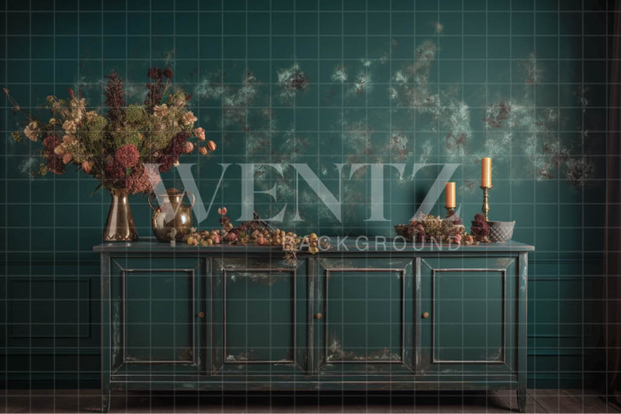 Fabric Photography Background Set with Flowers / Backdrop 3314