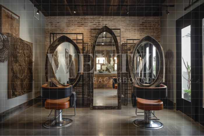 Fabric Photography Background Barbershop / Backdrop 3345