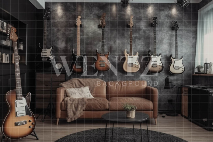 Fabric Photography Background Rock 'n Roll Room / Backdrop 3375