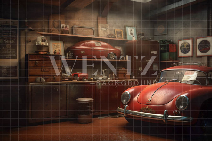 Fabric Photography Background Old Workshop / Backdrop 3377