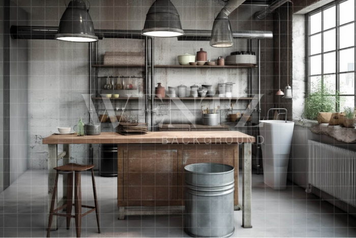 Fabric Photography Background Kitchen / Backdrop 3382